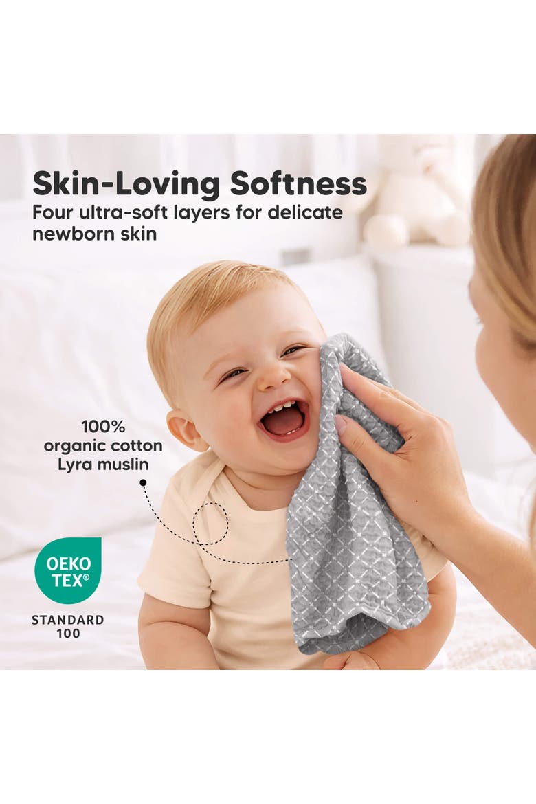 5-Pack Lyra Muslin Baby Washcloths, Alternate, color, Nordic
