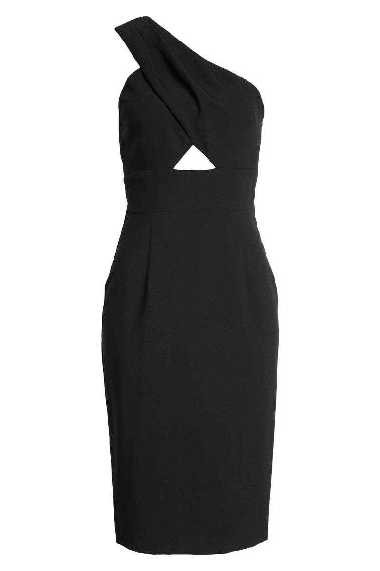 Honey One-Shoulder Sheath Dress, Alternate, color, BLACK