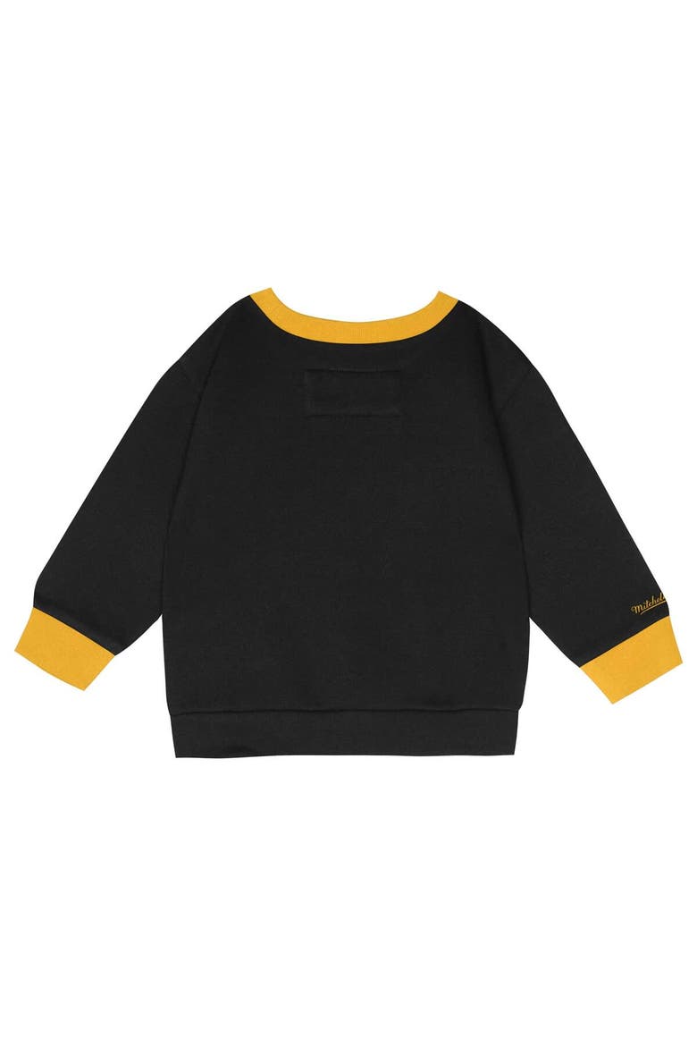 Toddler Mitchell & Ness Pittsburgh Penguins Two-Piece Oversized Block Buster Fleece Sweatshirt & Pants SetSet, Alternate, color, Black