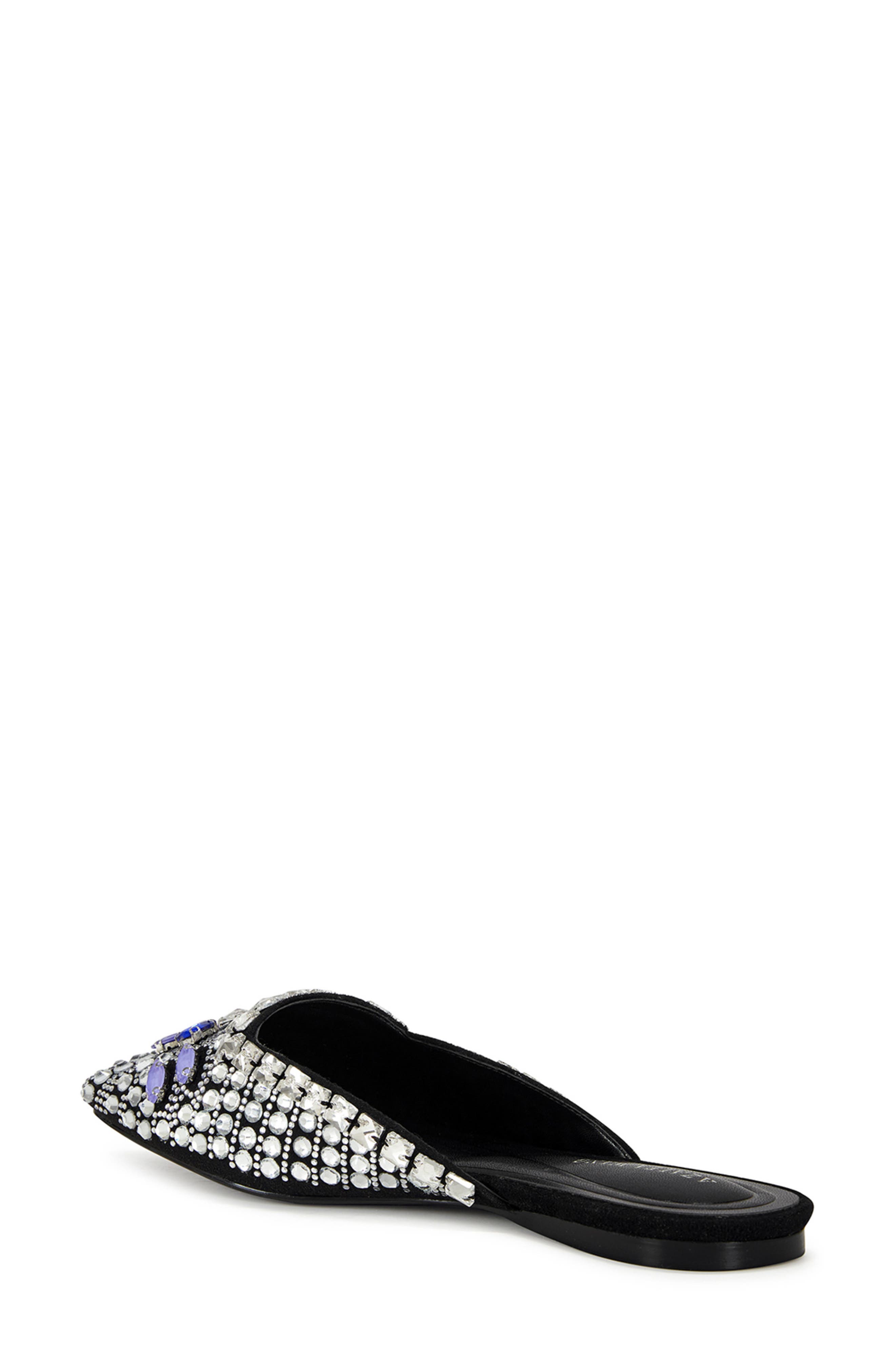 AZALEA WANG Nelsat Embellished Mule, Alternate, color, Black