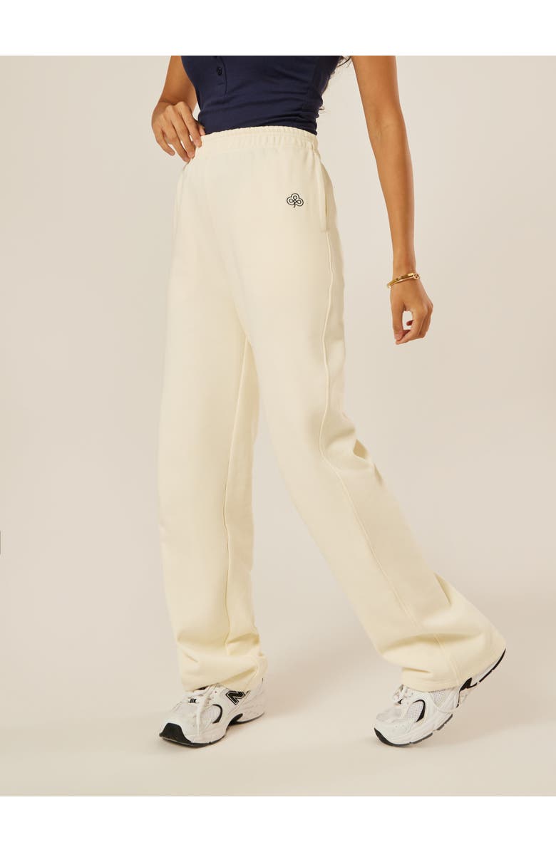 Be Athletica Varsity Athletica Wide Leg Joggers, Main, color, Marshmallow