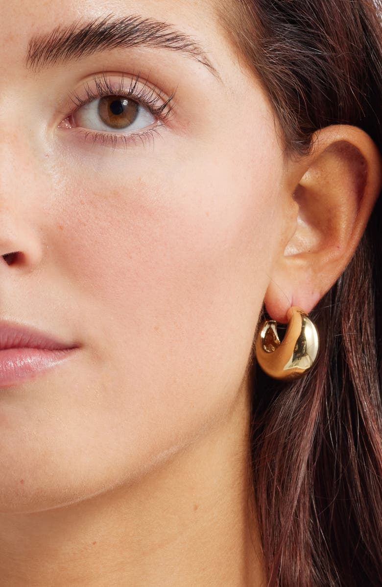 Nordstrom Set of 3 Wide Hoop Earrings, Alternate, color, Gold