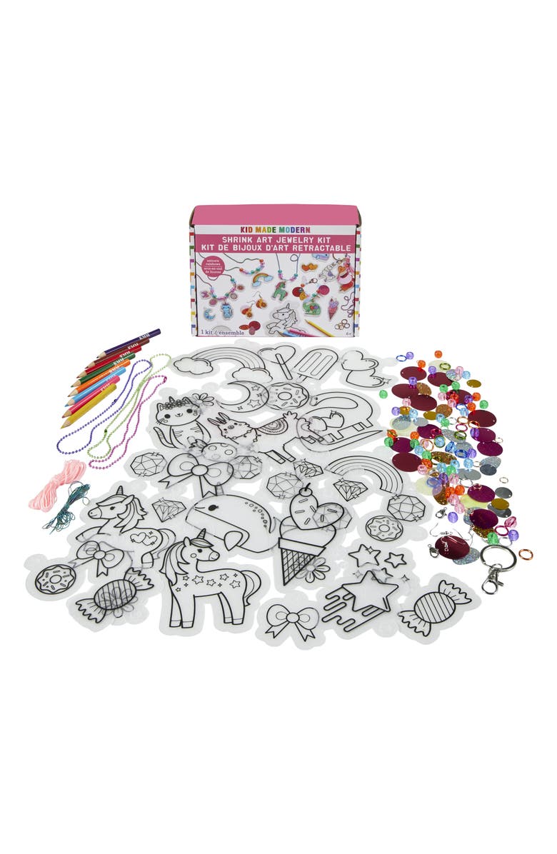 Kid Made Modern Shrink Art Jewelry Kit, Alternate, color,