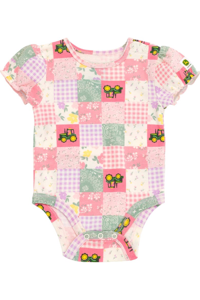 5-Pack Short Sleeve Bodysuits, Alternate, color, Pink Yellow White
