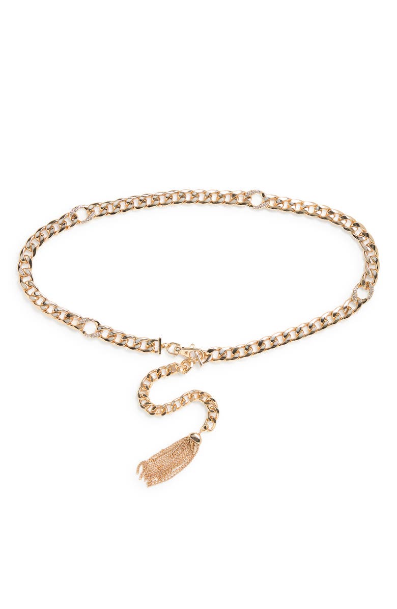 Vince Camuto Bold Curb Link Chain Belt, Main, color, Gold