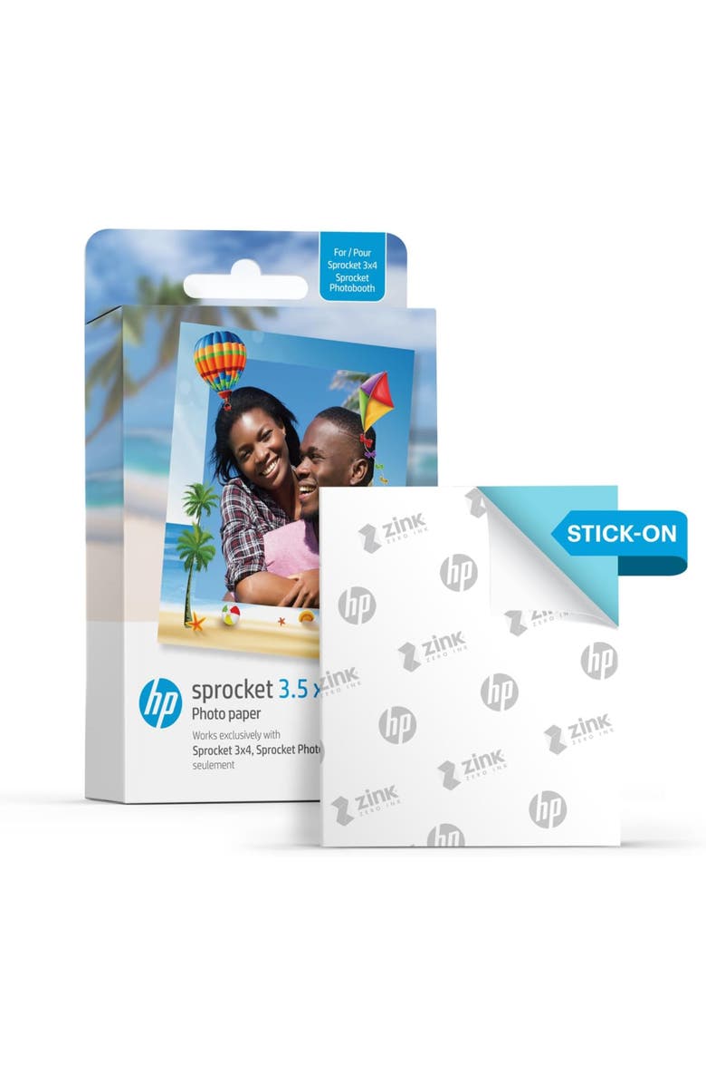 HP Sprocket 3.5x4.25" Zink Sticky-backed Photo Paper, Alternate, color, 50-Pack