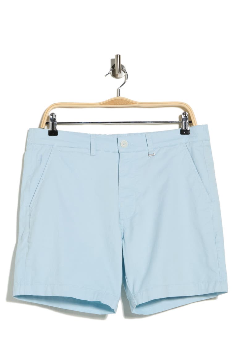 Flat Front Solid Shorts, Alternate, color, BABY BLUE
