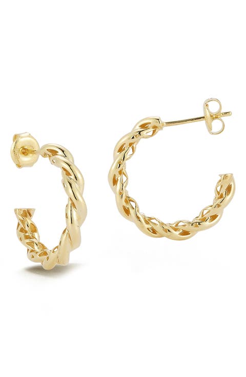 Twisted Hoop Earrings