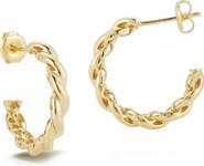 GLAZE JEWELRY Twisted Hoop Earrings