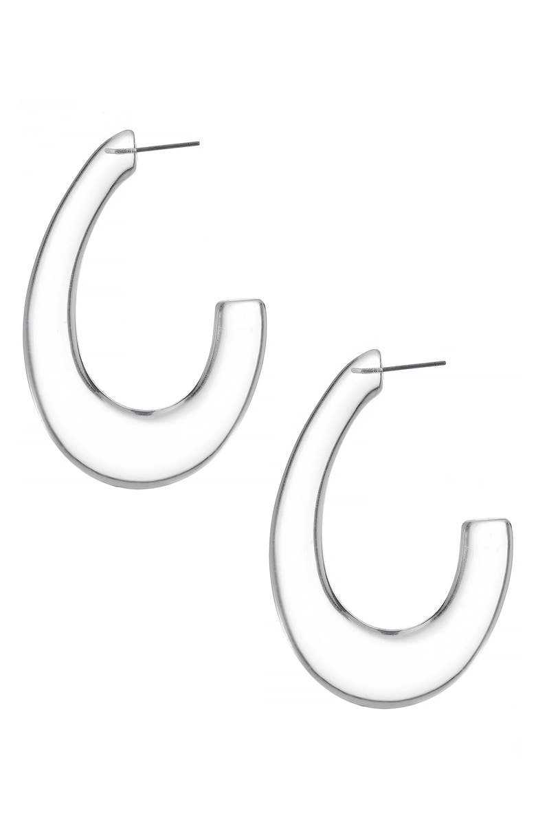 Ettika Clear Resin Hoop Earrings, Main, color, 