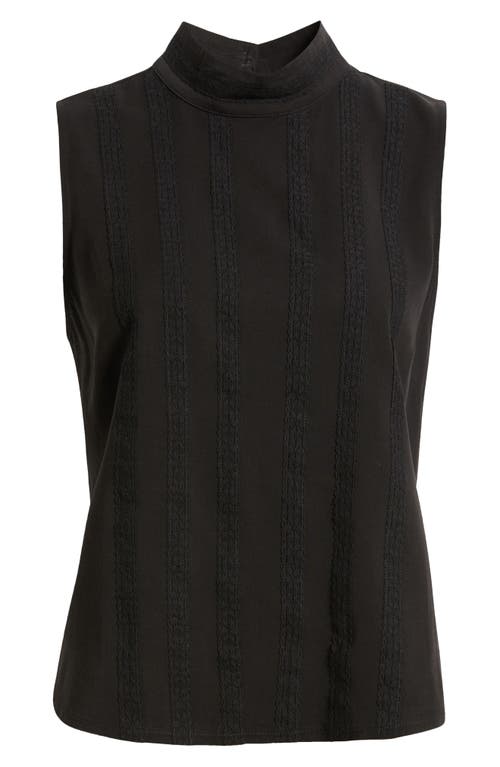 Wit & Wisdom Sleeveless Mock Neck Shell In Black