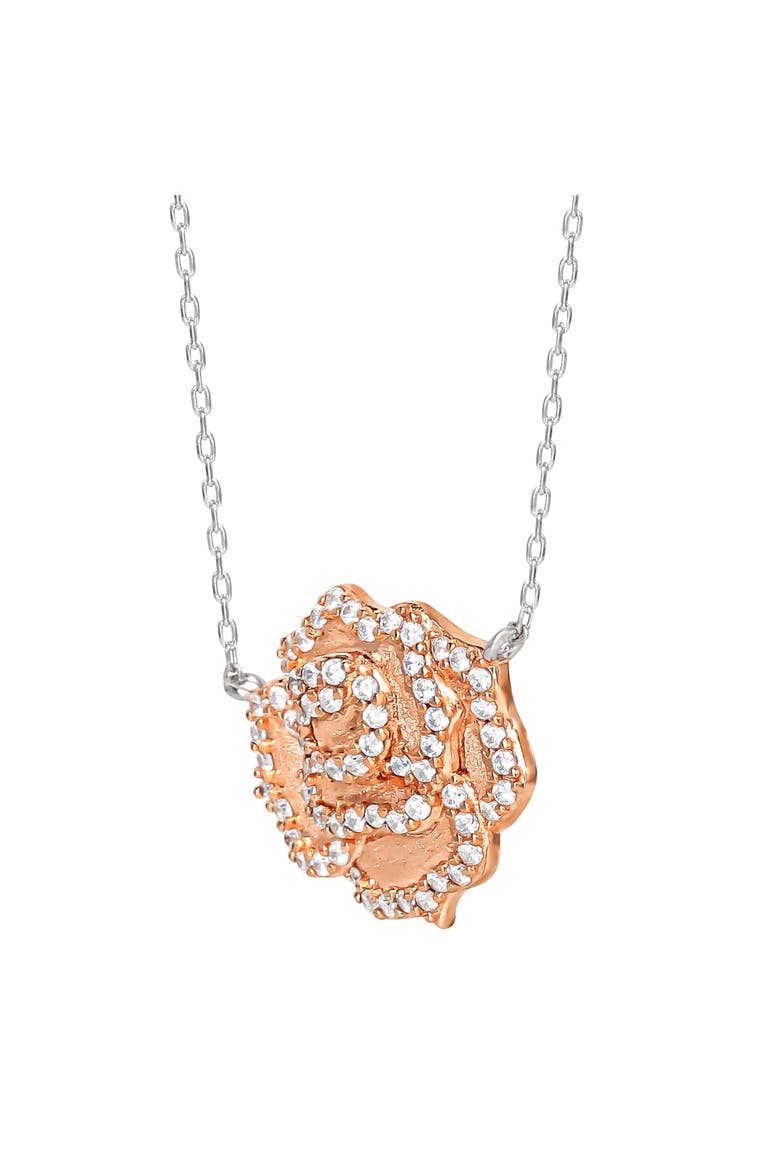 Beauty and the Beast Belle Rose Necklace, 18", Alternate, color, Rose