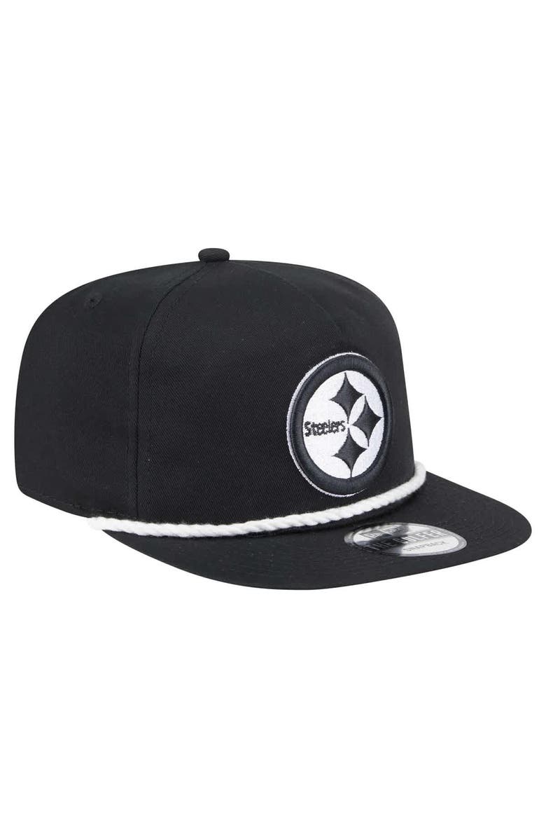 New Era Men's New Era Black Pittsburgh Steelers B-Dub Golfer Snapback Hat, Alternate, color, Black