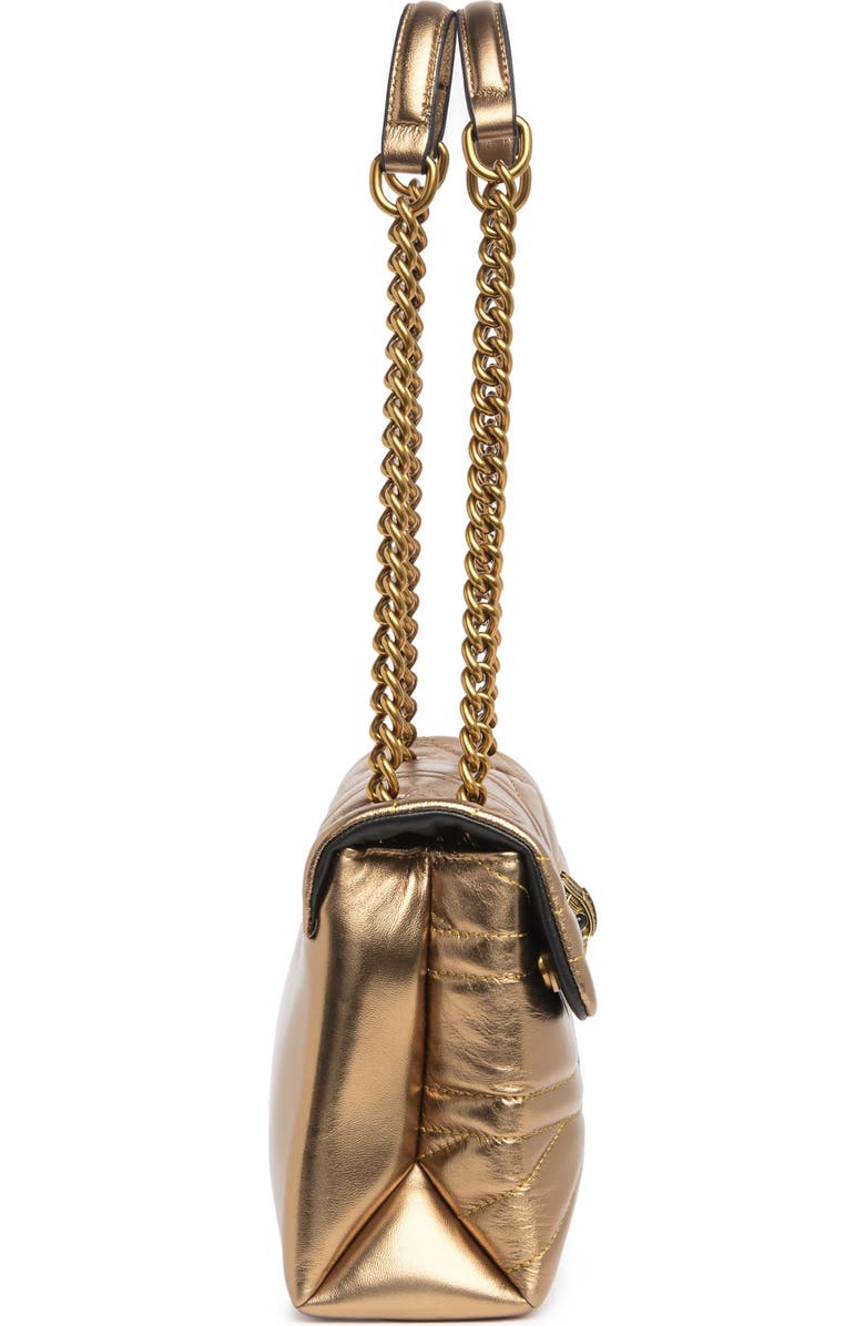 Kurt Geiger Kensington Union Jack Metallic Leather Shoulder Bag, Alternate, color,
