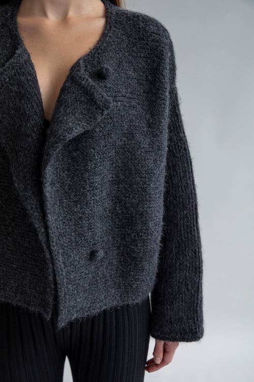 Sskein Momo Handknit Cardigan In Saddle