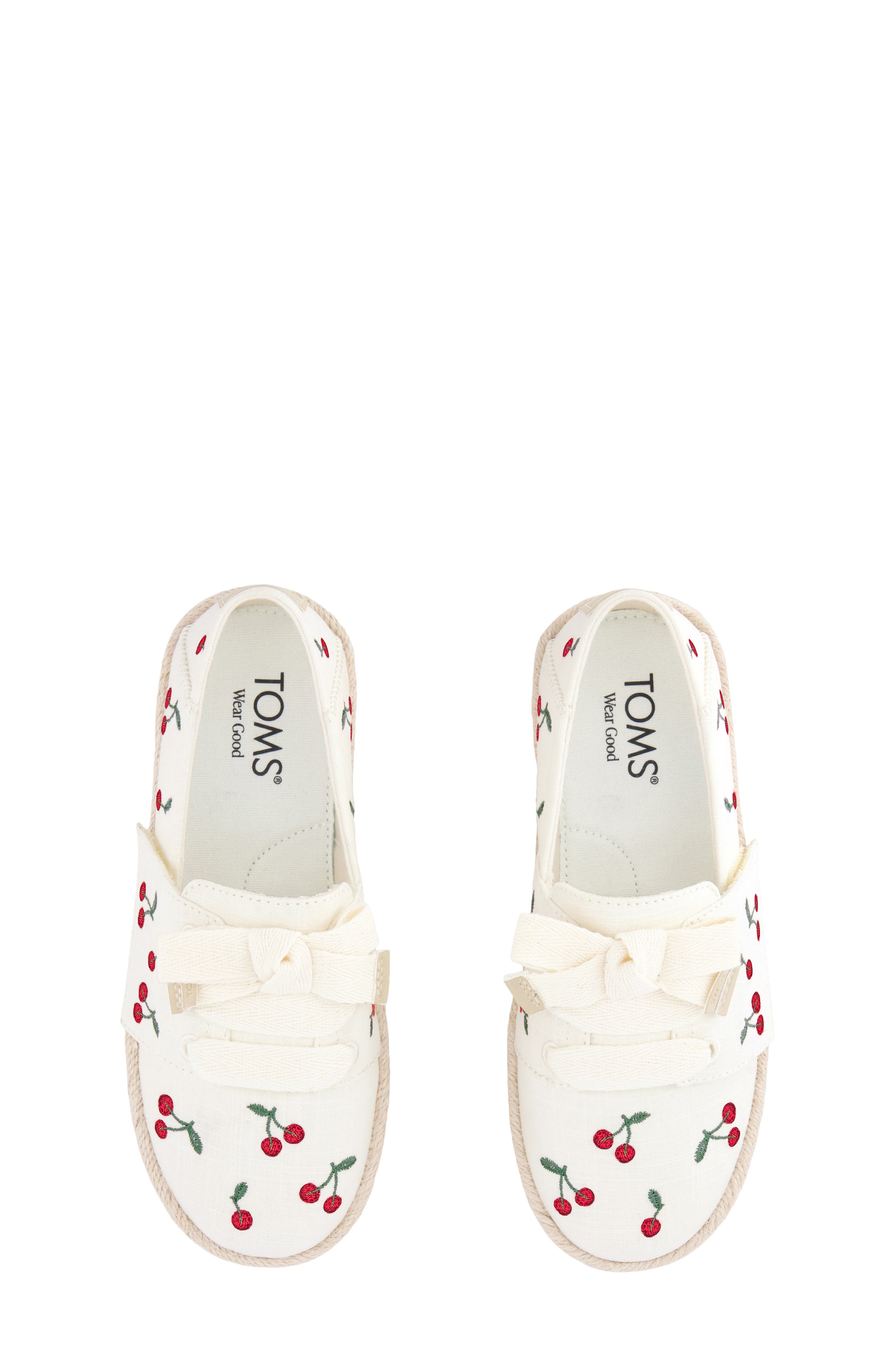 TOMS Kids' Carolina Espadrille Lace-Up Shoe, Alternate, color, Natural