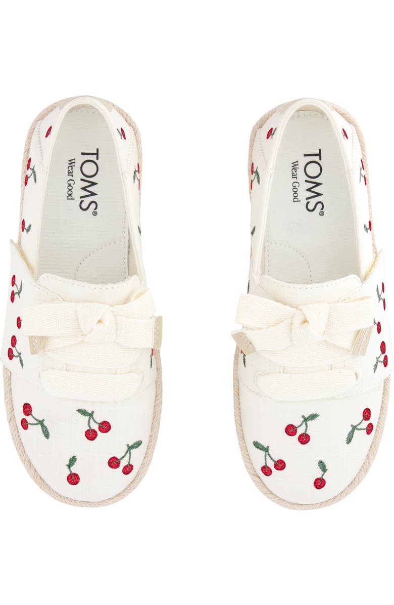 TOMS Kids' Carolina Espadrille Lace-Up Shoe, Alternate, color, Natural