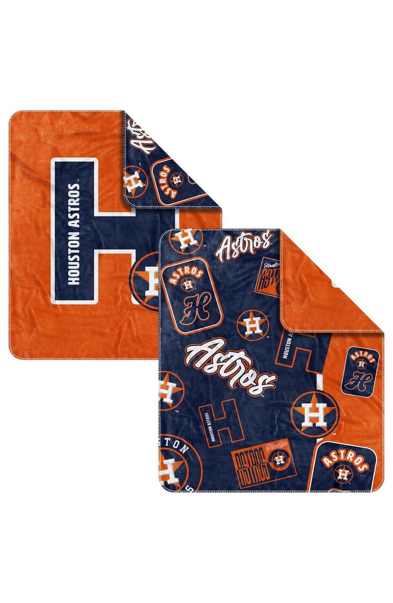 LOGO BRANDS Houston Astros 50" x 60" Dream Weave Throw Blanket, Main, color, Navy