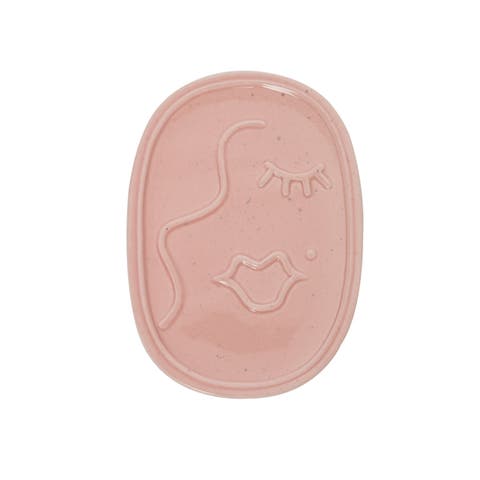 Pink Face Catch All Ceramic Pink