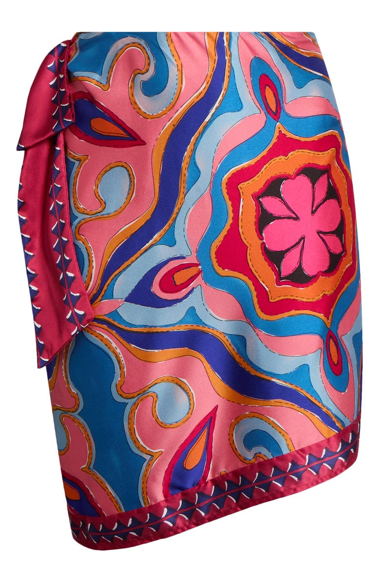 SUGARLIPS Abstract Print One-Shoulder Top, Alternate, color, Red-Multi