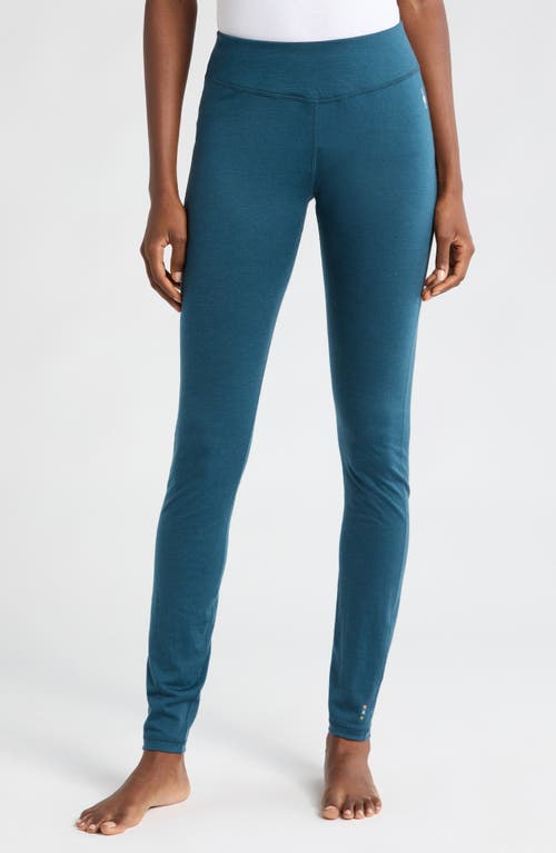 Smartwool Classic All-season Merino Wool Blend Base Layer Bottoms In Twilight Blue
