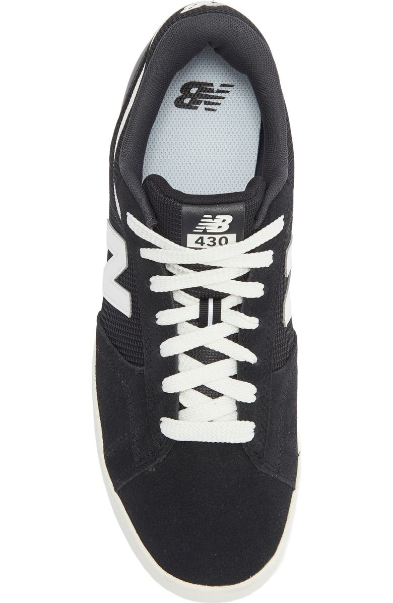 New Balance 430 Sneaker, Alternate, color, Black/ White