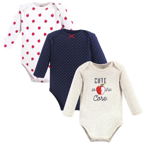 Infant Breathable Cotton Long-Sleeve Bodysuit Bundle 3 Count (Baby)