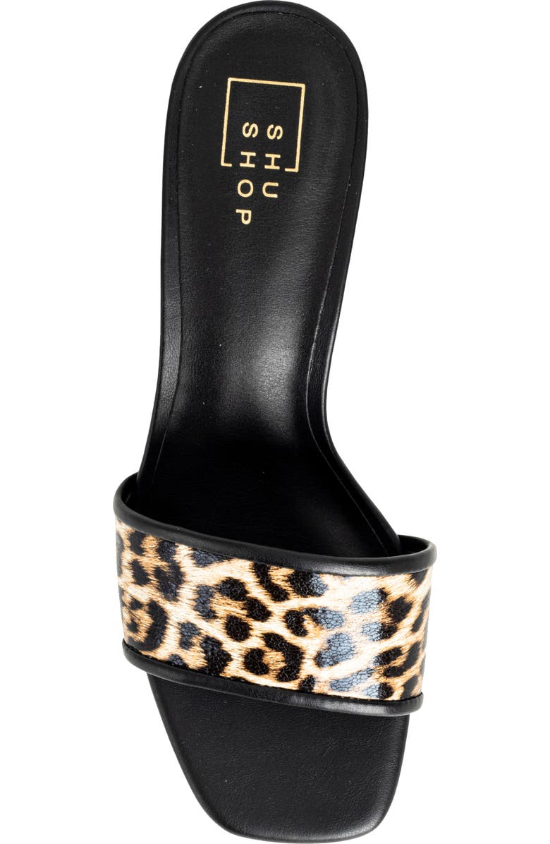 SHUSHOP Finley Slide Sandal, Alternate, color, Leopard Print