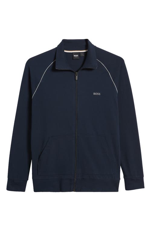 Hugo Boss Boss Mix Match Zip Jacket In Dark Blue