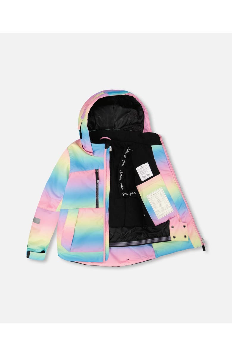Deux par Deux Girl Two-Piece Teknik Snowsuit, Alternate, color, Rainbow Gradient