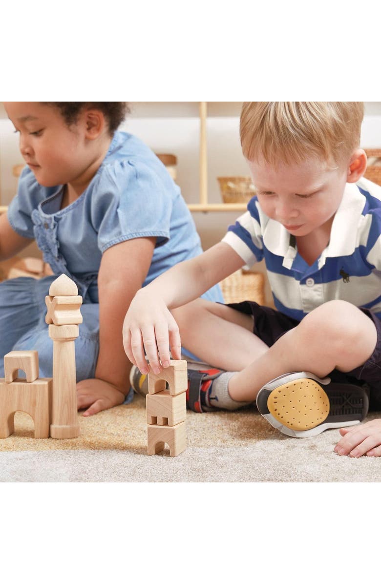 Kaplan Early Learning Company Architectural Unit Blocks - 44 Pieces, Alternate, color, Beige