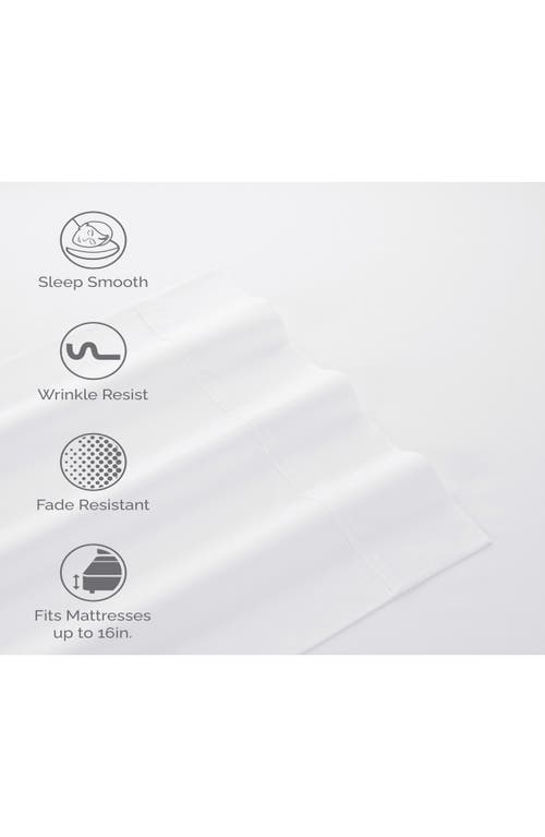Martex Solid 400 Thread Count Cotton Sateen Sheet Set In White