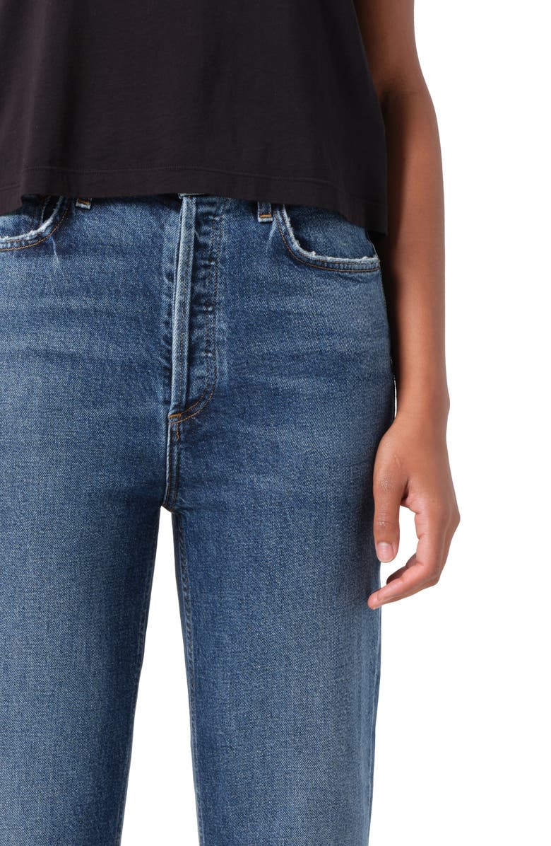 AGOLDE '90s Pinch Waist High Waist Crop Straight Leg Jeans, Alternate, color, Solace