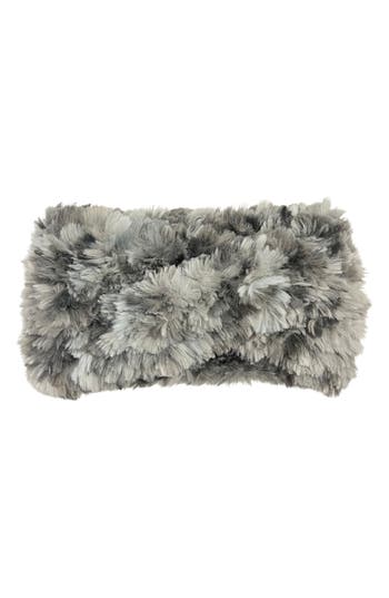 Marcus Adler Faux Fur Headband In Gray