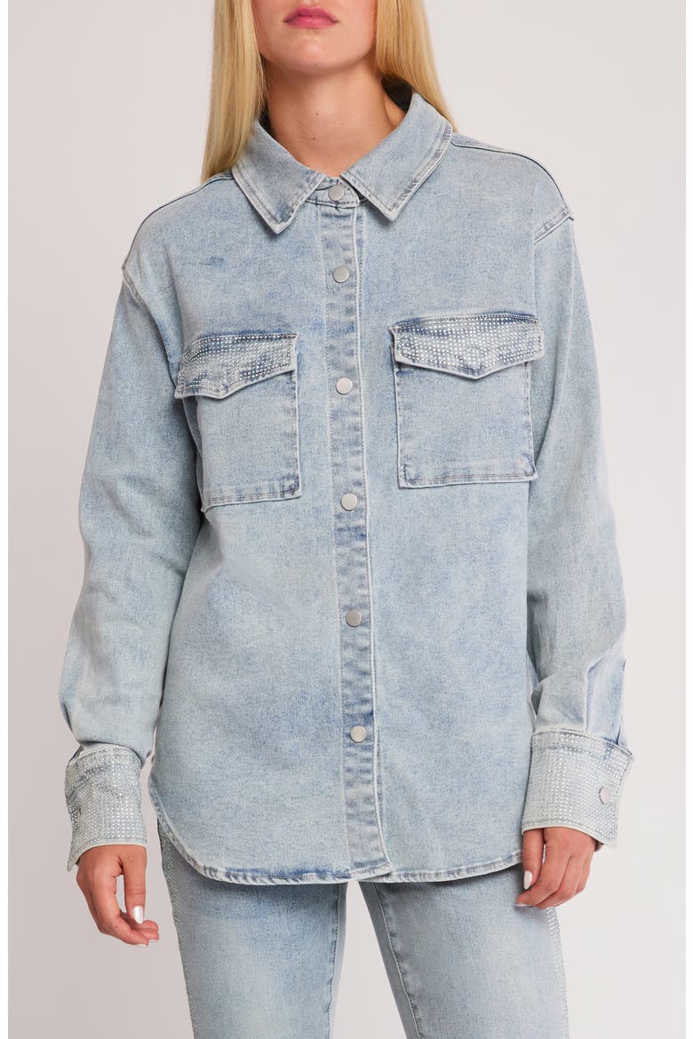 Stone Denim Jacket, Main, color, LIGHT INDIGO