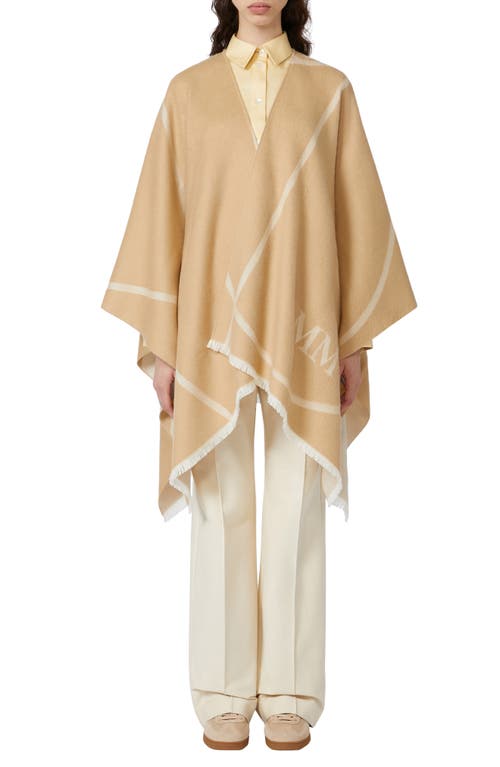 Weekend Max Mara Giudea Fray Wool Wrap In Neutral