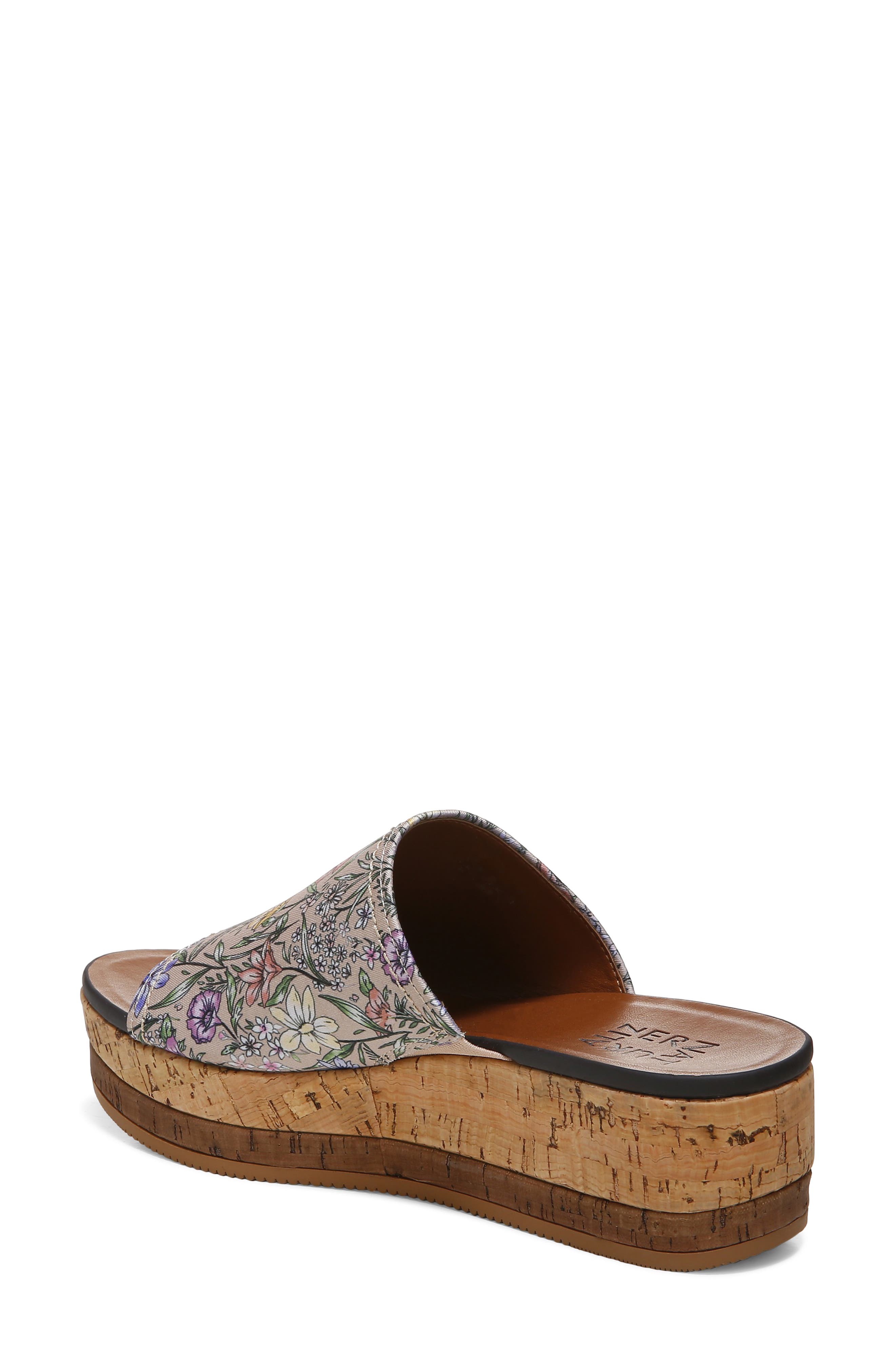 Kirstin Platform Slide Sandal, Alternate, color, SATIN PEARL FLORAL