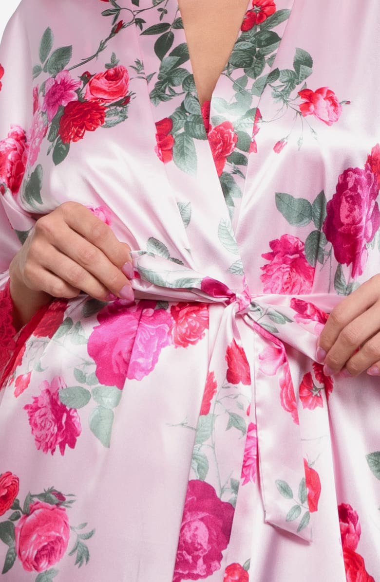 In Bloom by Jonquil Alyssa Floral Satin Wrap, Alternate, color, Light Pink