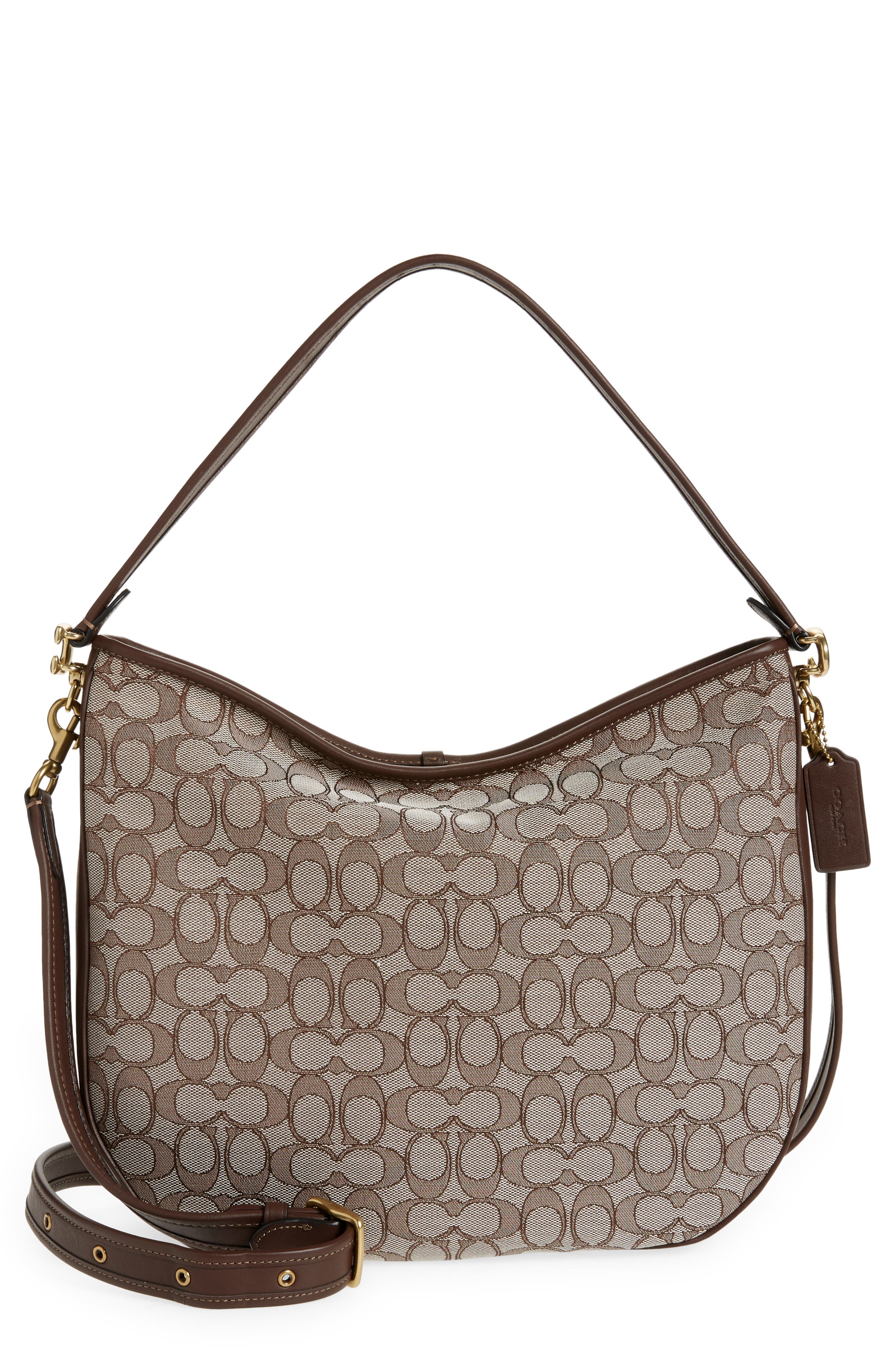 COACH Soft Tabby Signature Jacquard Hobo Bag, Main, color, 