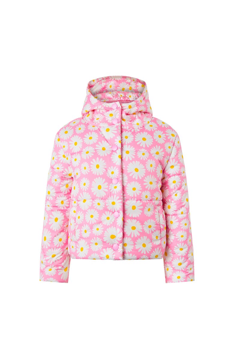 Rachel Riley Daisy Puffer Jacket, Main, color, Pink