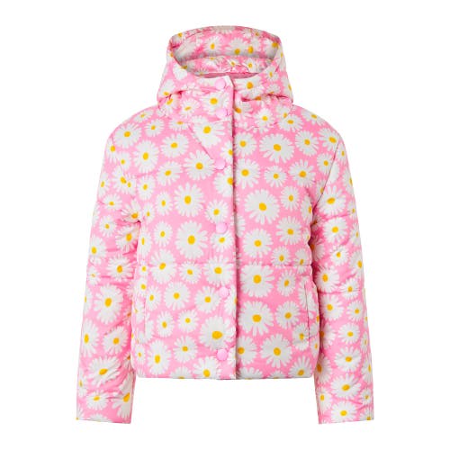 Rachel Riley Daisy Puffer Jacket In Pink