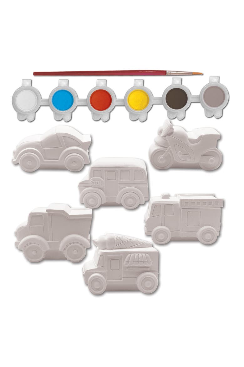 Motor Mania Plaster Figurine Paint Set, Alternate, color, Multicolor