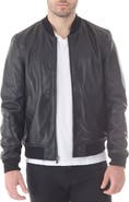 Missani Le Collezioni Lambskin Leather Baseball Jacket
