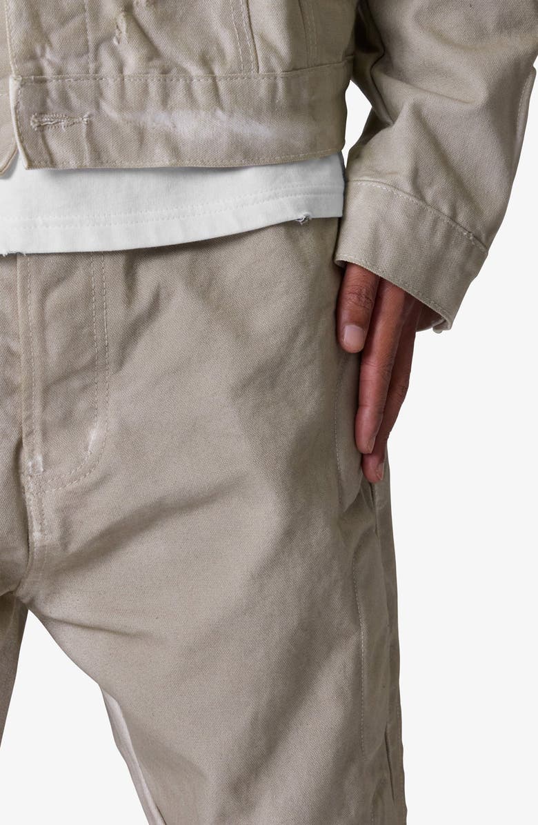 mnml Ultra Baggy Moto Jeans, Alternate, color, Off White