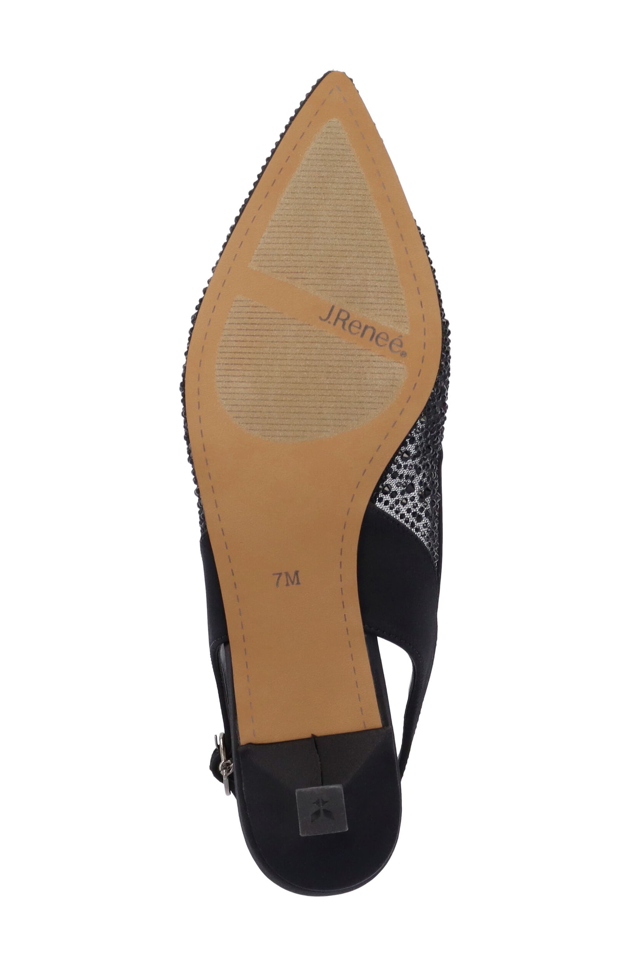 J. Reneé Aleksa Pointed Toe Slingback Pump, Alternate, color, Black