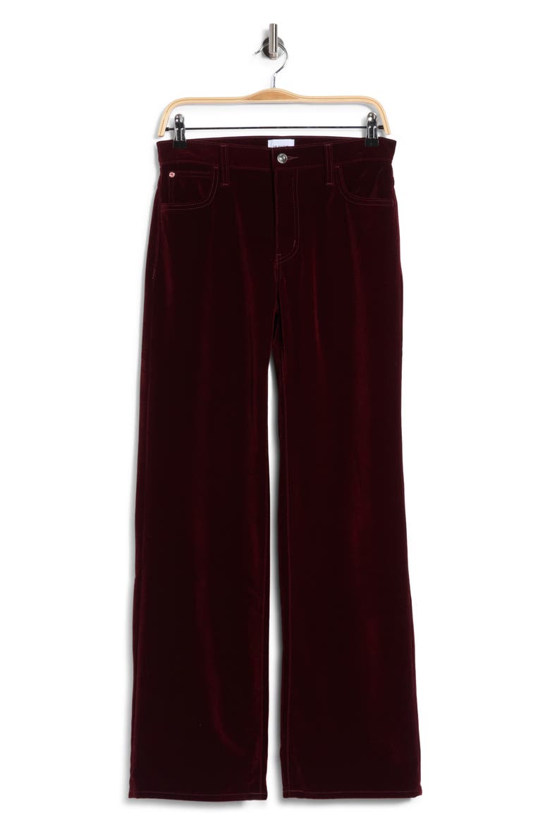 Rosalie Velvet Wide Leg Pants, Main, color, RED VELVET
