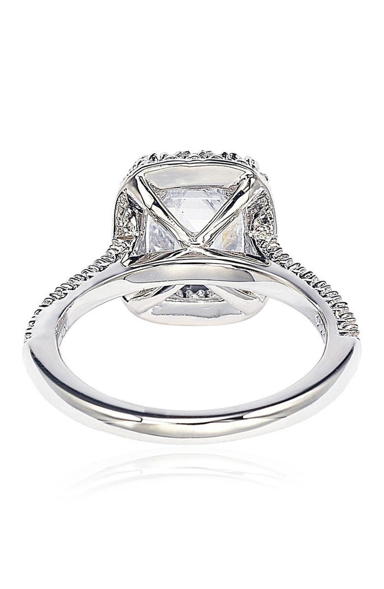 SUZY LEVIAN Emerald Cut Cubic Zirconia Ring, Alternate, color, White