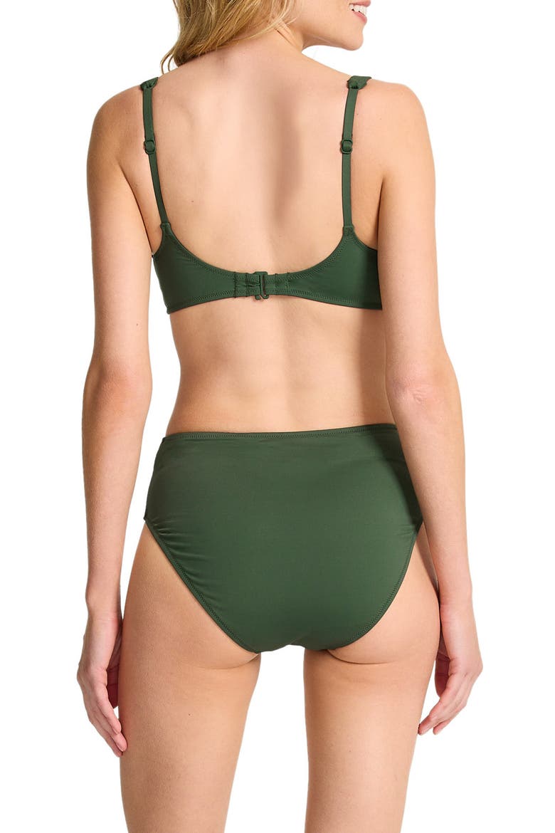 Palm Modern UPF 50+ Bikini Top, Alternate, color, DK TEA LEAF