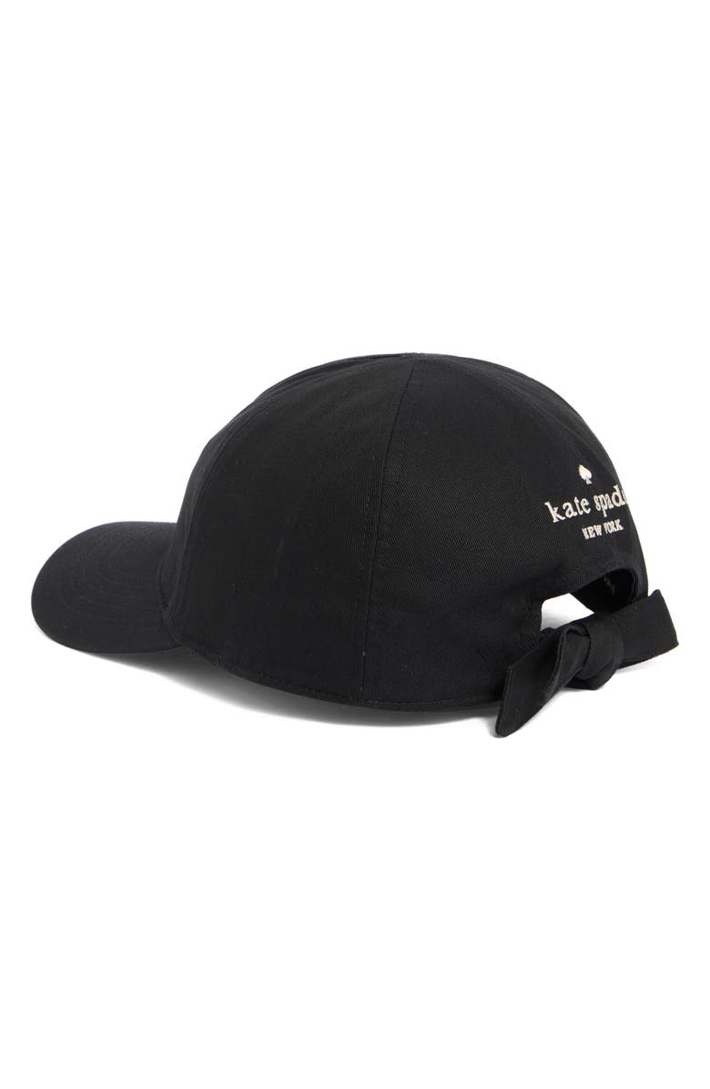 Kate Spade New York bow baseball cap, Alternate, color, Black