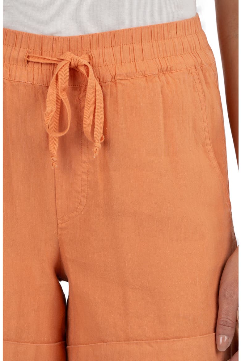 Lelani Linen Blend Drawstring Shorts, Alternate, color, SUNKIST